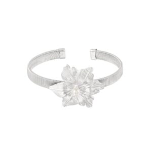 FLOWER BANGLE SILVER