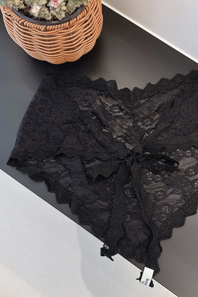 LACE SCARF BLACK - Afbeelding 2