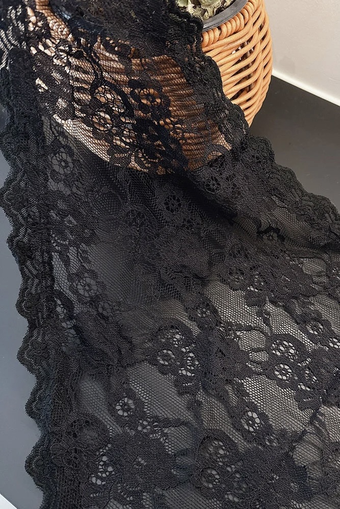 LACE SCARF BLACK - Afbeelding 3