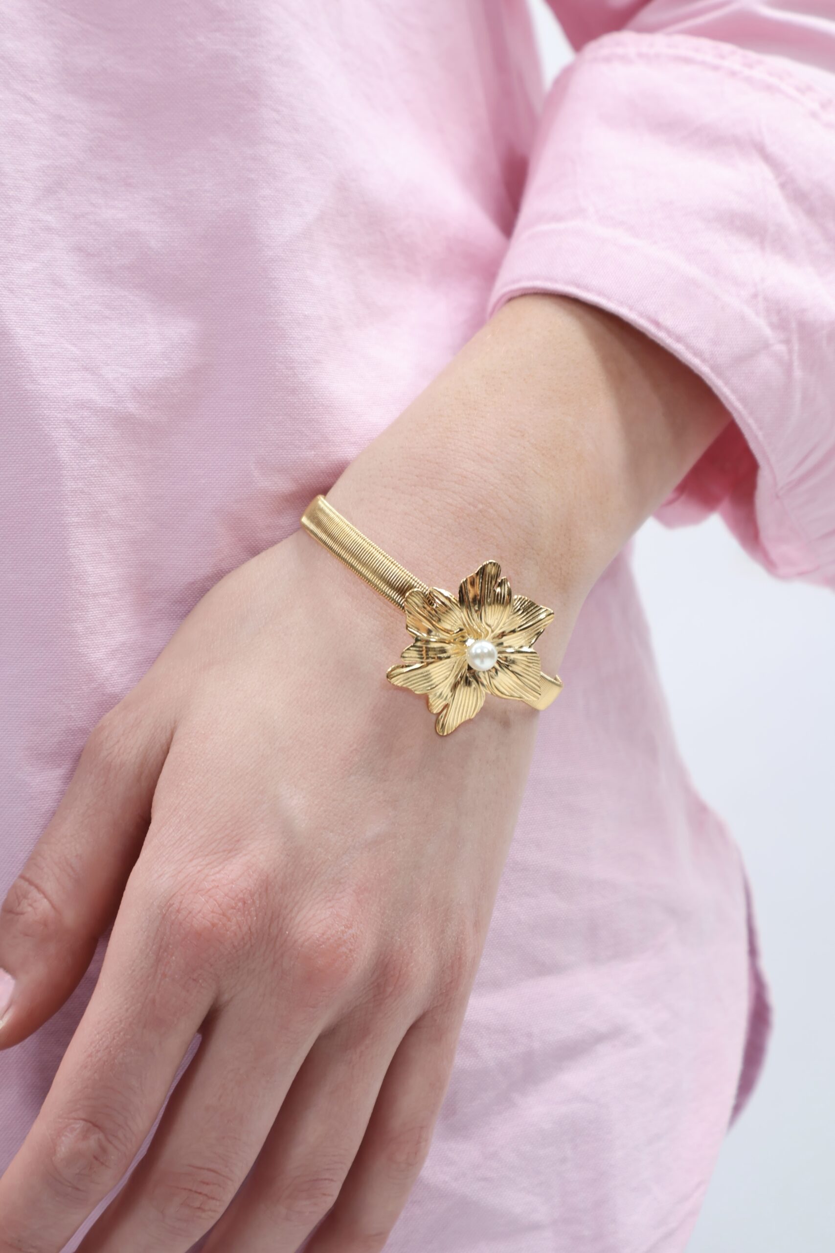 FLOWER BANGLE GOLD - Afbeelding 2