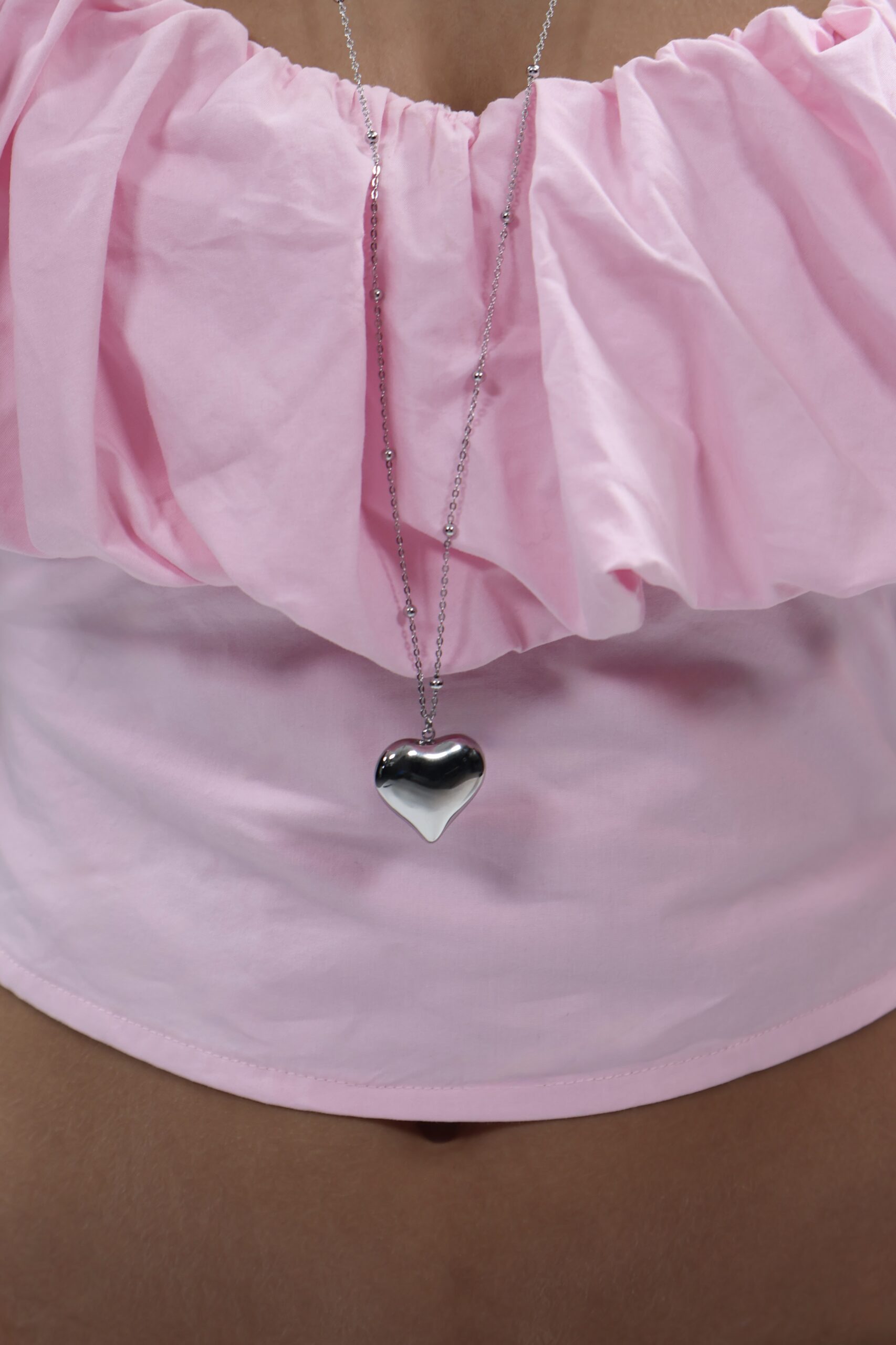 HEART NECKLACE SILVER - Afbeelding 2
